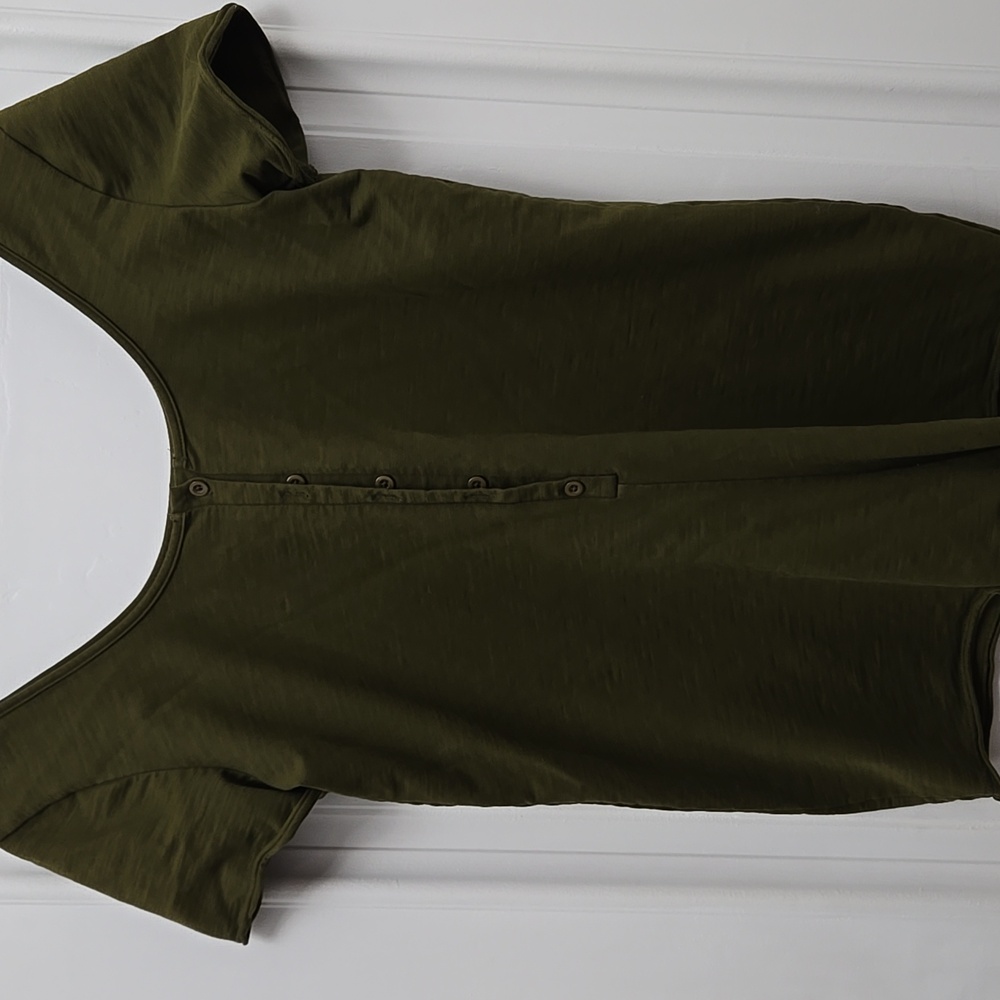 Jackson Rowe Deep Olive Romper P2P 17 L To Crotch 30 L 4 Stretchy Khaki